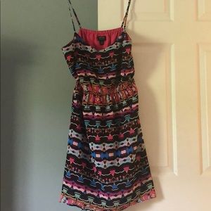 Patterned spaghetti strap dress